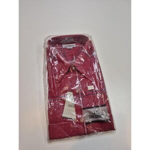 VTG J.J. Cochran Shirt Mens L Red Plaid Cotton Button Up Long Sleeve Casual